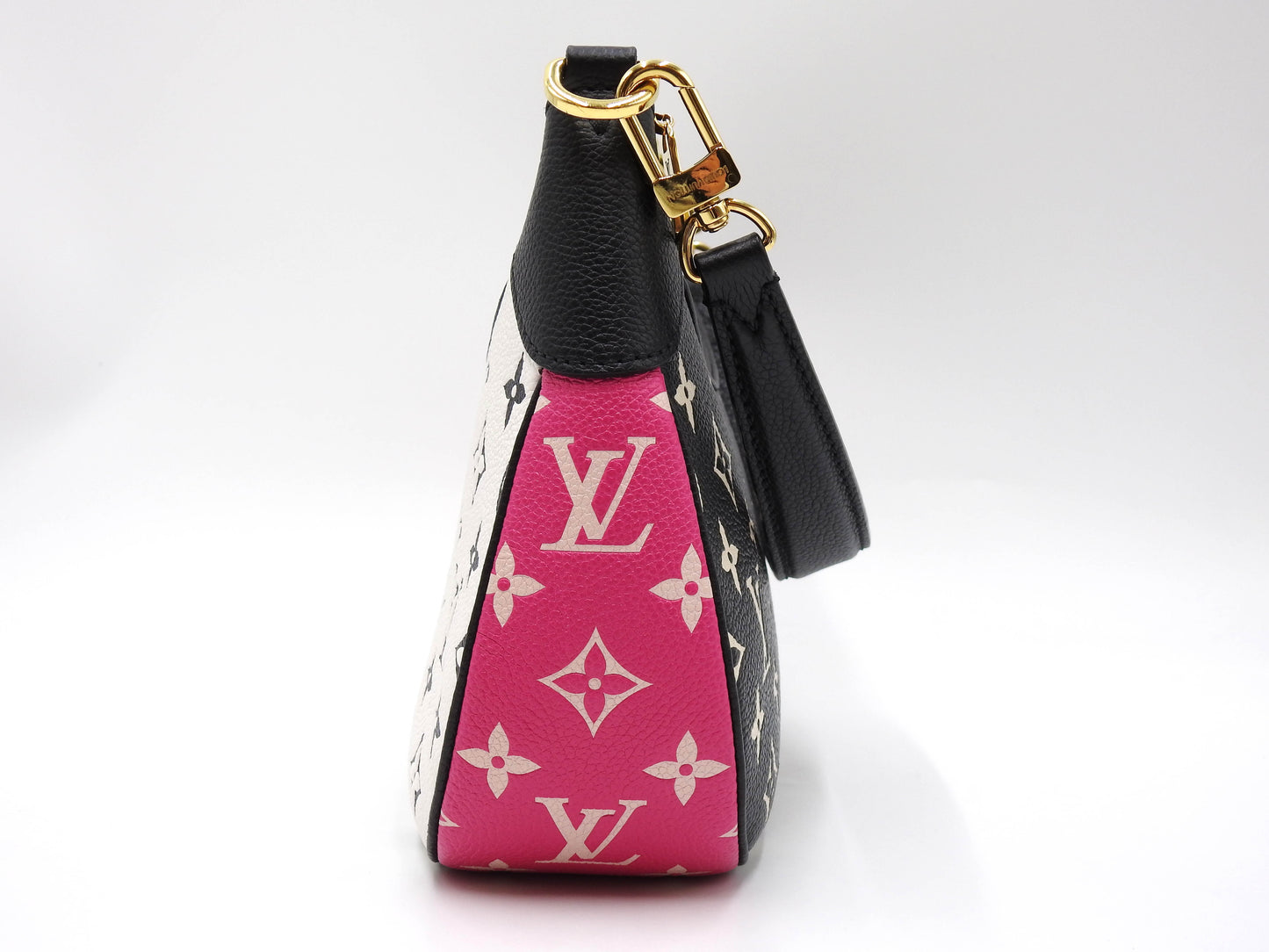 LOUIS VUITTON Monogram Empreinte Bagatelle Shoulder Hand Bag Black M46091