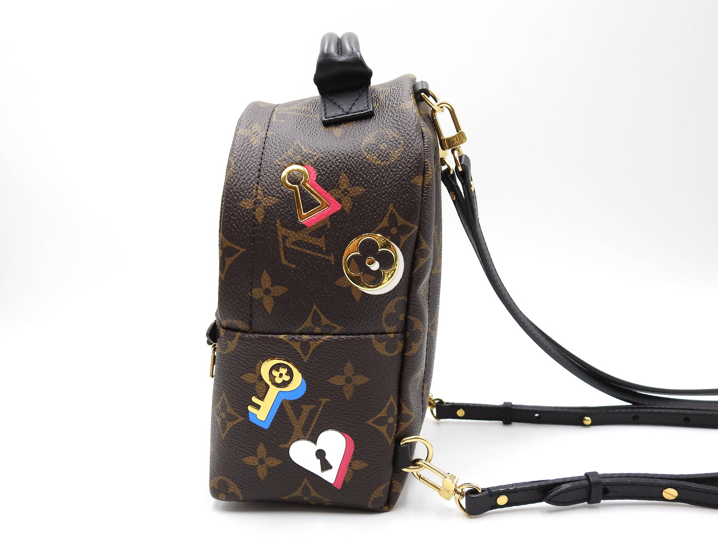 LOUIS VUITTON Love Lock Monogram Palm Springs Backpack Bag Mini M44367