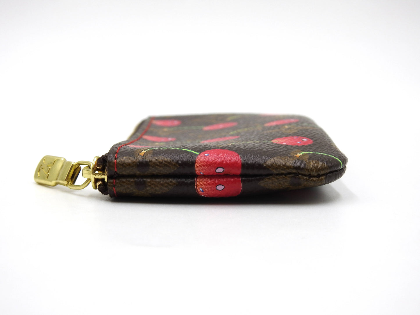 LOUIS VUITTON Monogram Cherry Pochette Cles Key Pouch Coin Purse M95042