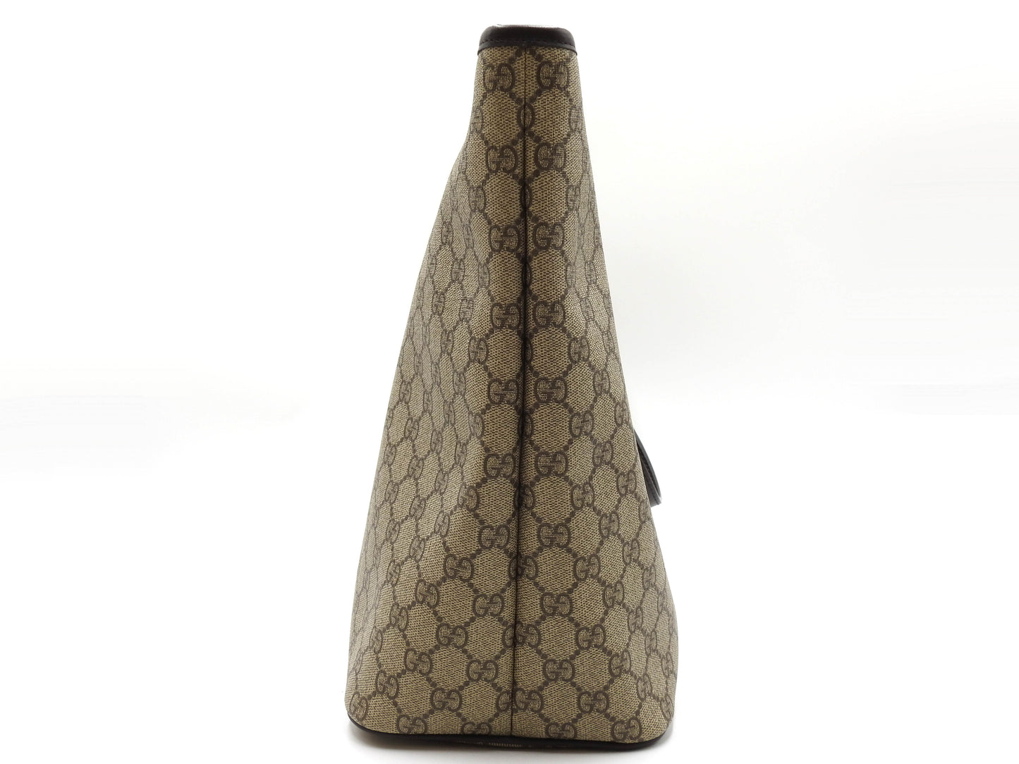 GUCCI GG Supreme Leather Large Tote Bag Monogram Beige Brown 406403