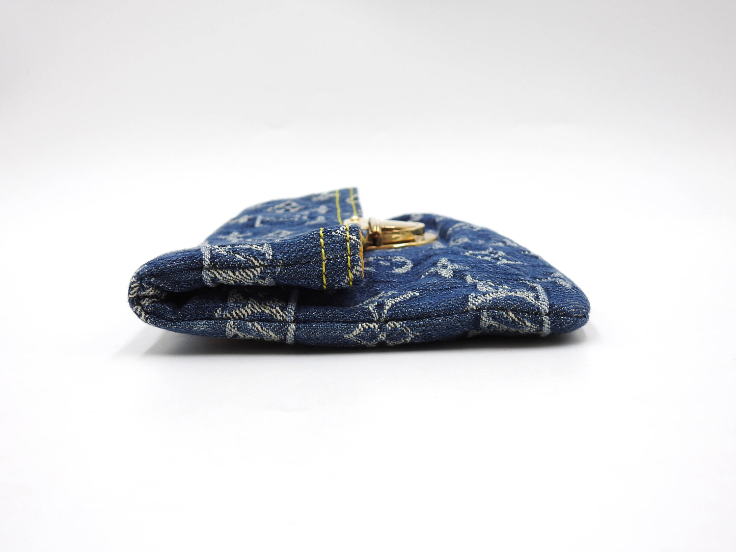 LOUIS VUITTON Monogram Denim Pochette Pratt Clutch Second Bag M95007