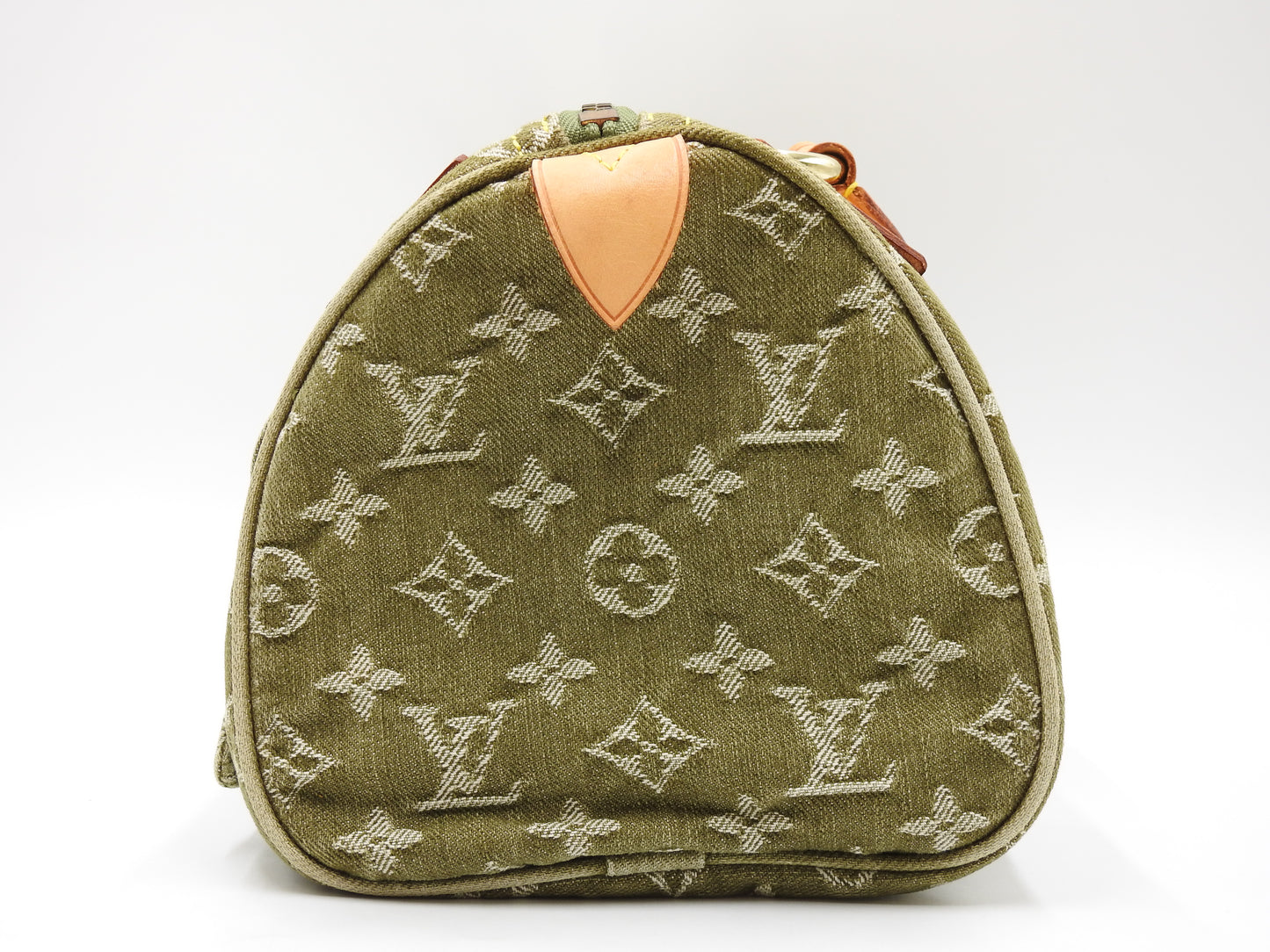 LOUIS VUITTON Monogram Denim Neo Speedy Hand Bag Boston Bag Khaki M95215