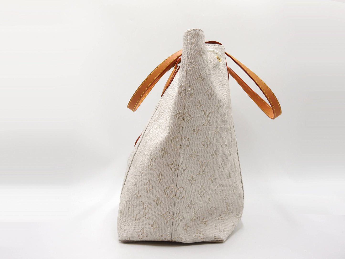 LOUIS VUITTON Monogram Heritage Marina Tote Shoulder Bag White M14652