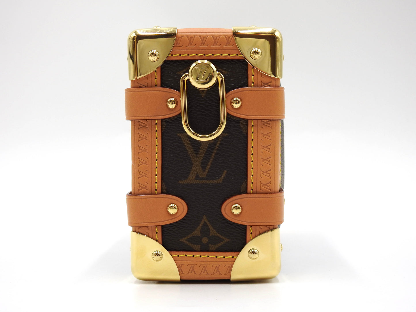 LOUIS VUITTON Monogram Side Trunk PM 2way Shoulder Hand Bag Leather M46815