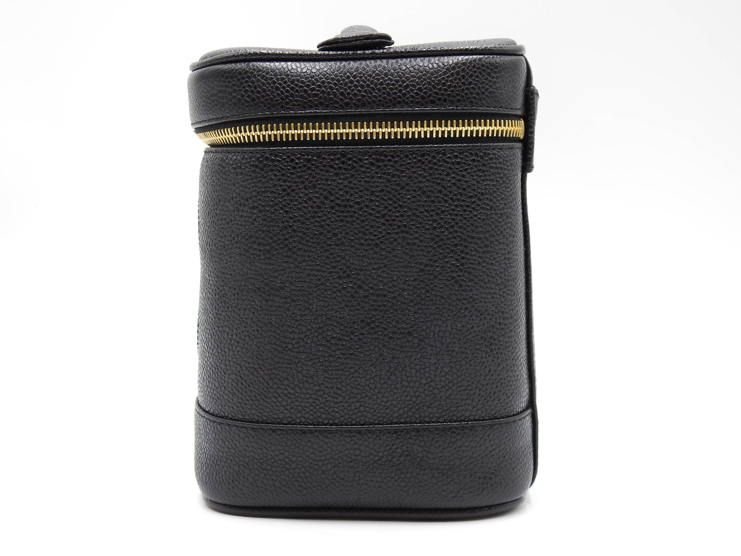 CHANEL CC Timeless Vanity Bag Cosmetic Pouch Caviarskin Black A01998