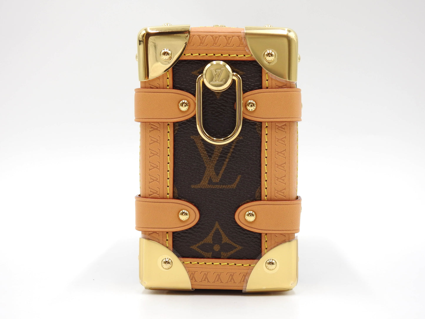 LOUIS VUITTON Monogram Side Trunk PM 2way Shoulder Hand Bag Leather M46815