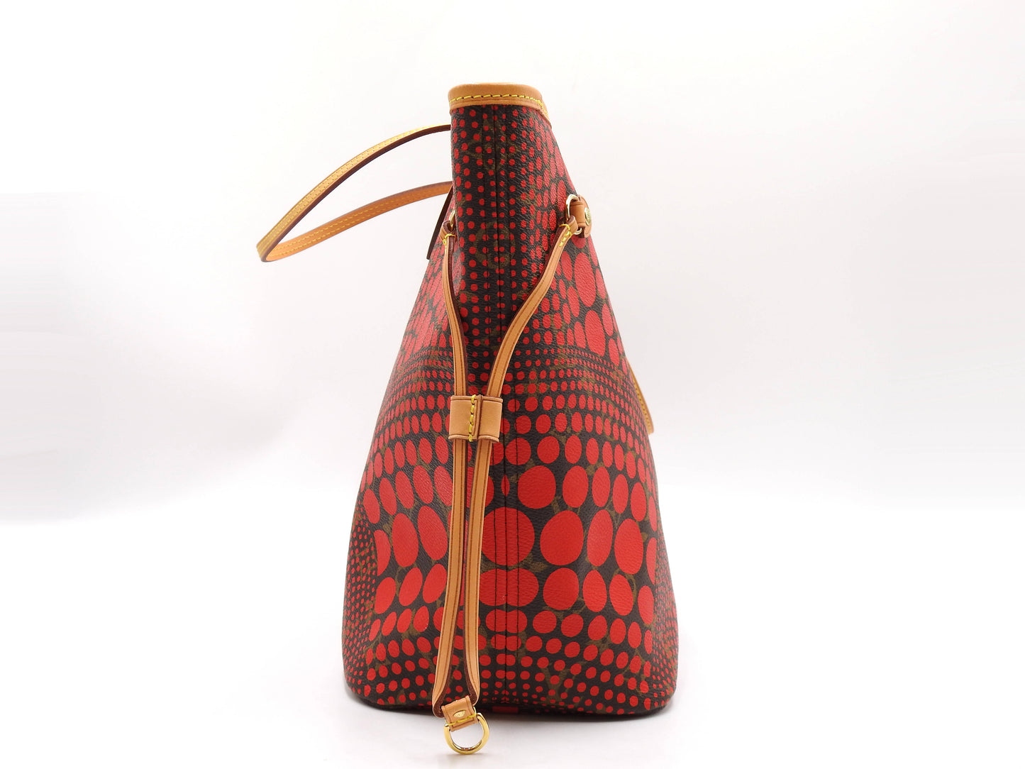 LOUIS VUITTON Monogram Wave Kusama Yayoi Neverfull MM Tote Bag Red M40686