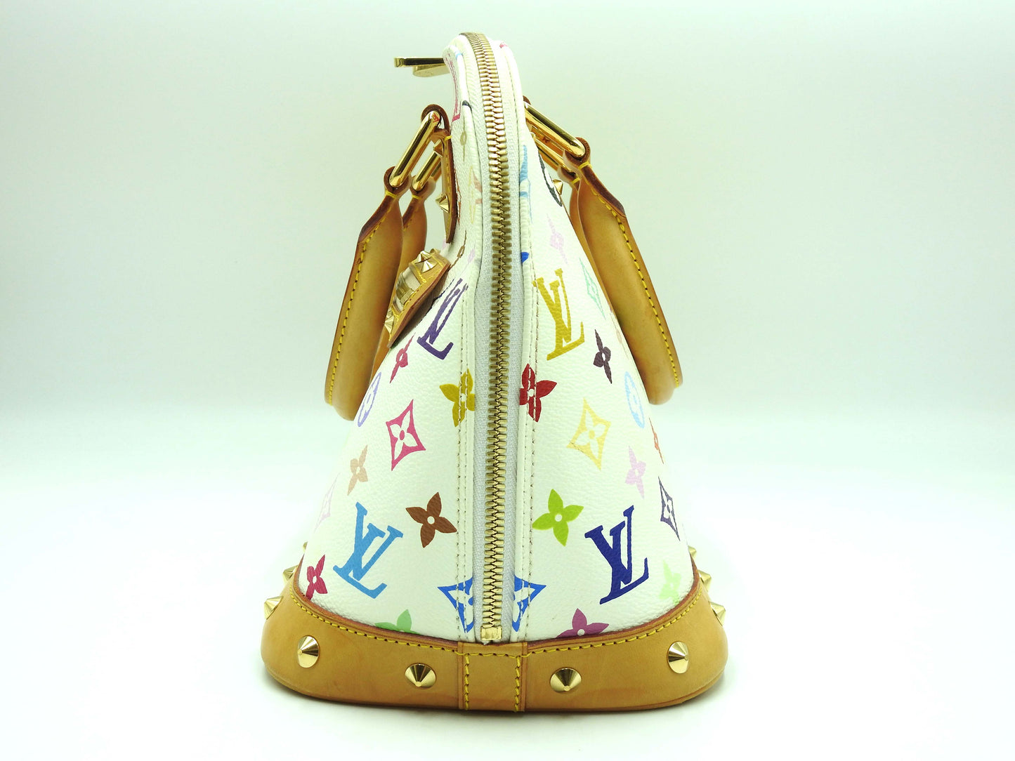 LOUIS VUITTON Alma Hand Bag Multicolor Bron White M92647