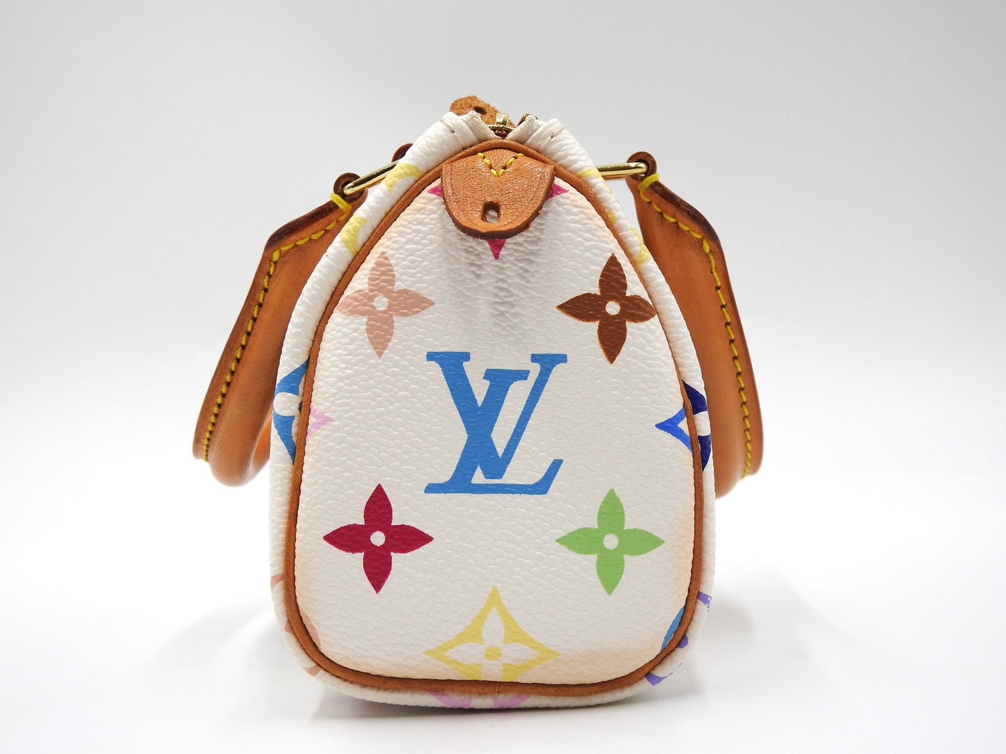 LOUIS VUITTON Monogram Mini Speedy Hand Bag Multicolor Bron White M92645