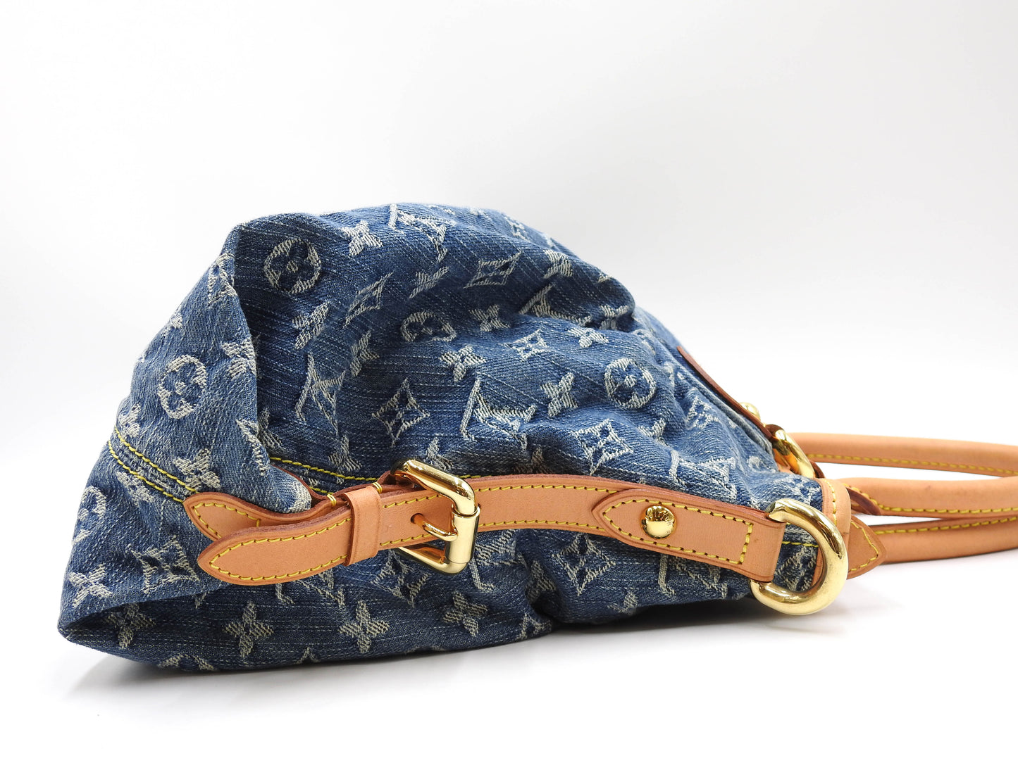 Louis Vuitton Neo Cabby MM Monogram Denim Hand Shoulder Bag Blue M95349