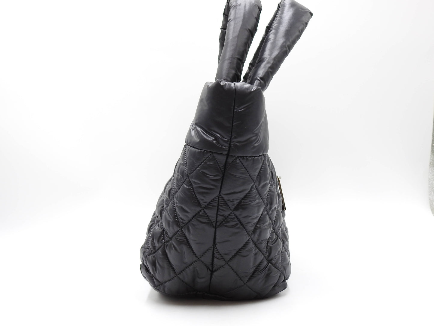 CHANEL Coco Cocoon PM Small Tote Bag Hand Bag Quilting Nylon Black A48610