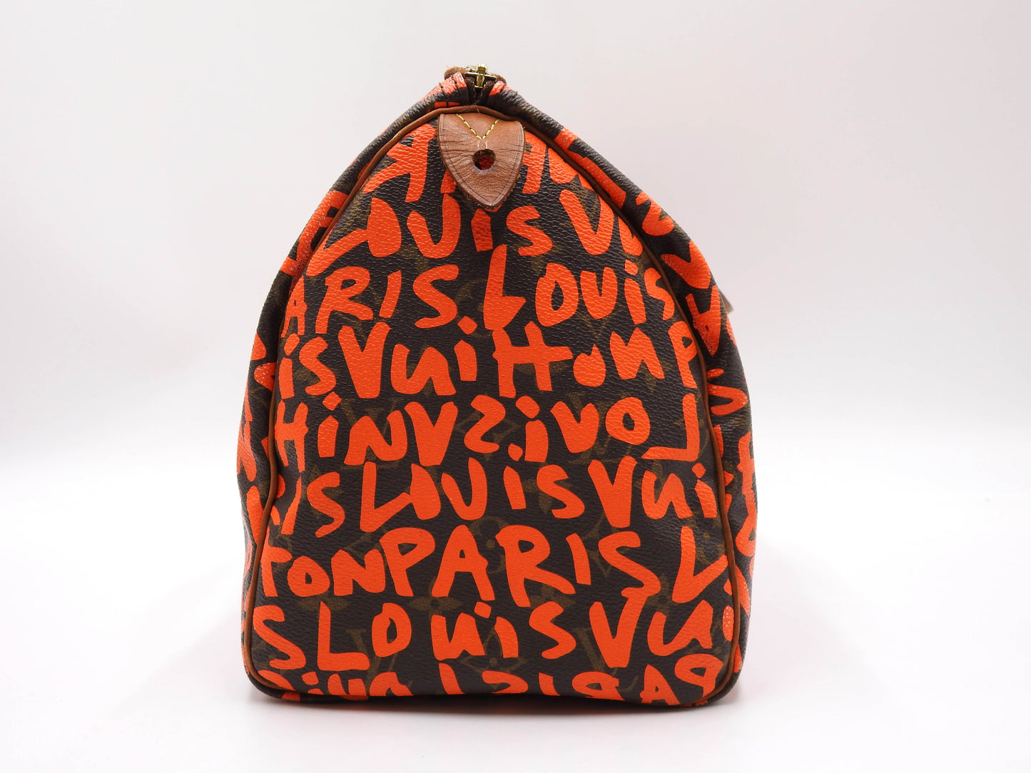 LOUIS VUITTON Monogram Graffiti Speedy 30 Boston Hand Bag Orange M93705