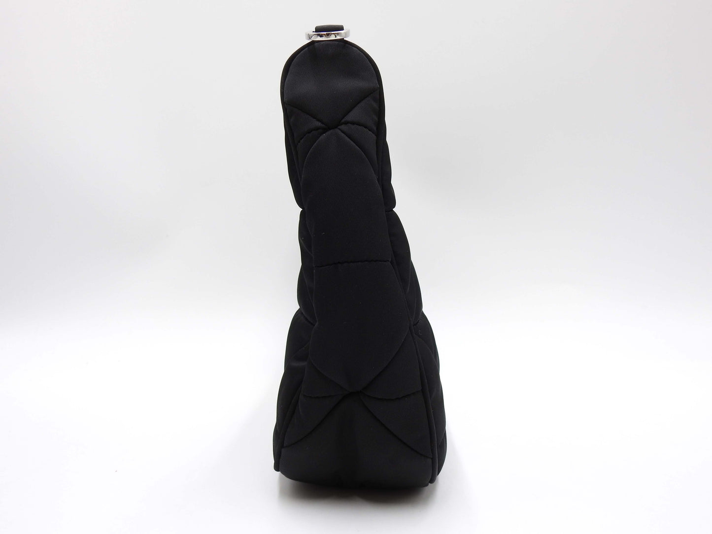 PRADA Padded Quilting Re-Nylon Crossbody Shoulder Bag Black 1BC151
