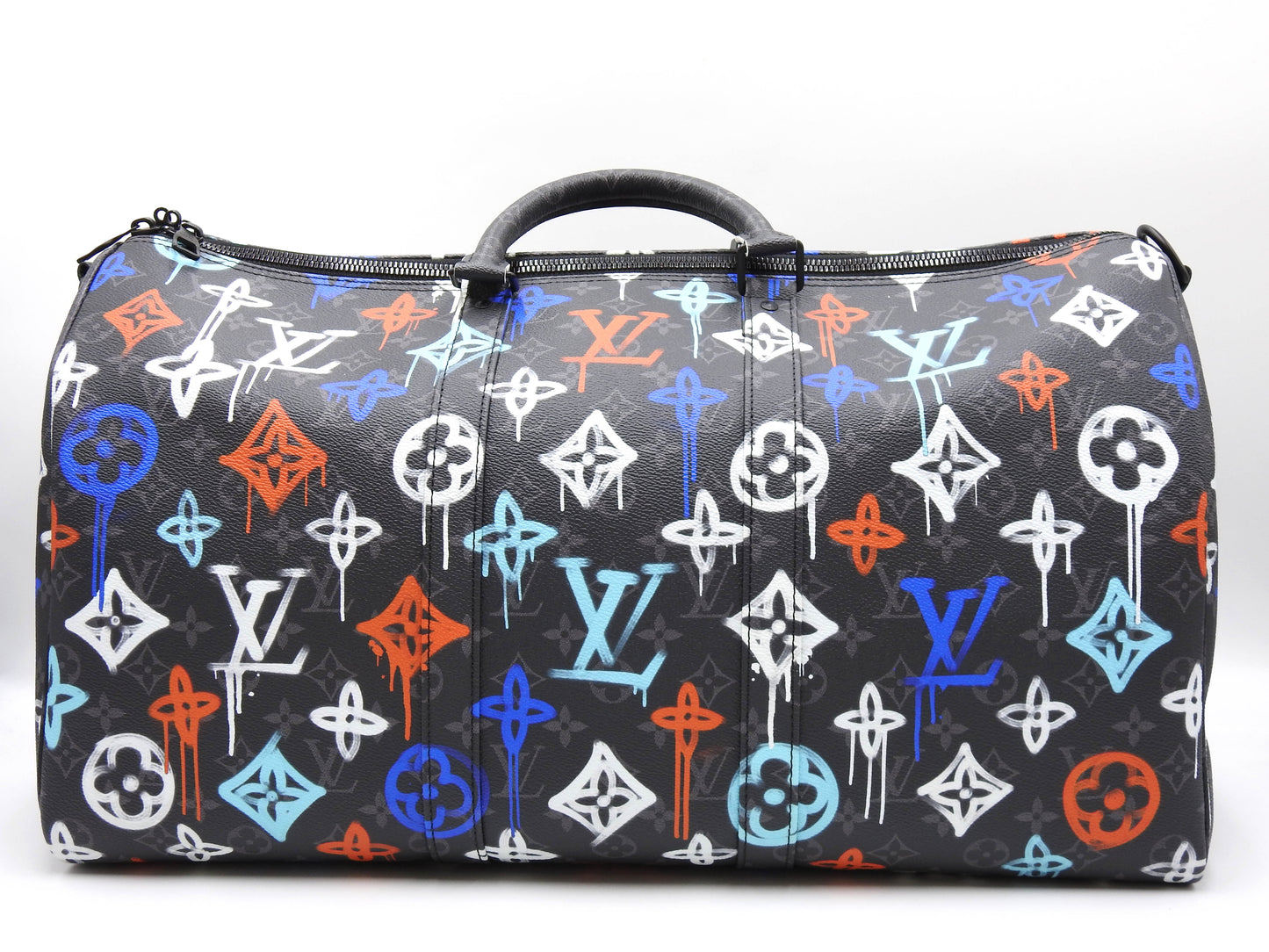 LOUIS VUITTON Monogram Graffiti Keepall Bandouliere 50 Boston Bag M21384