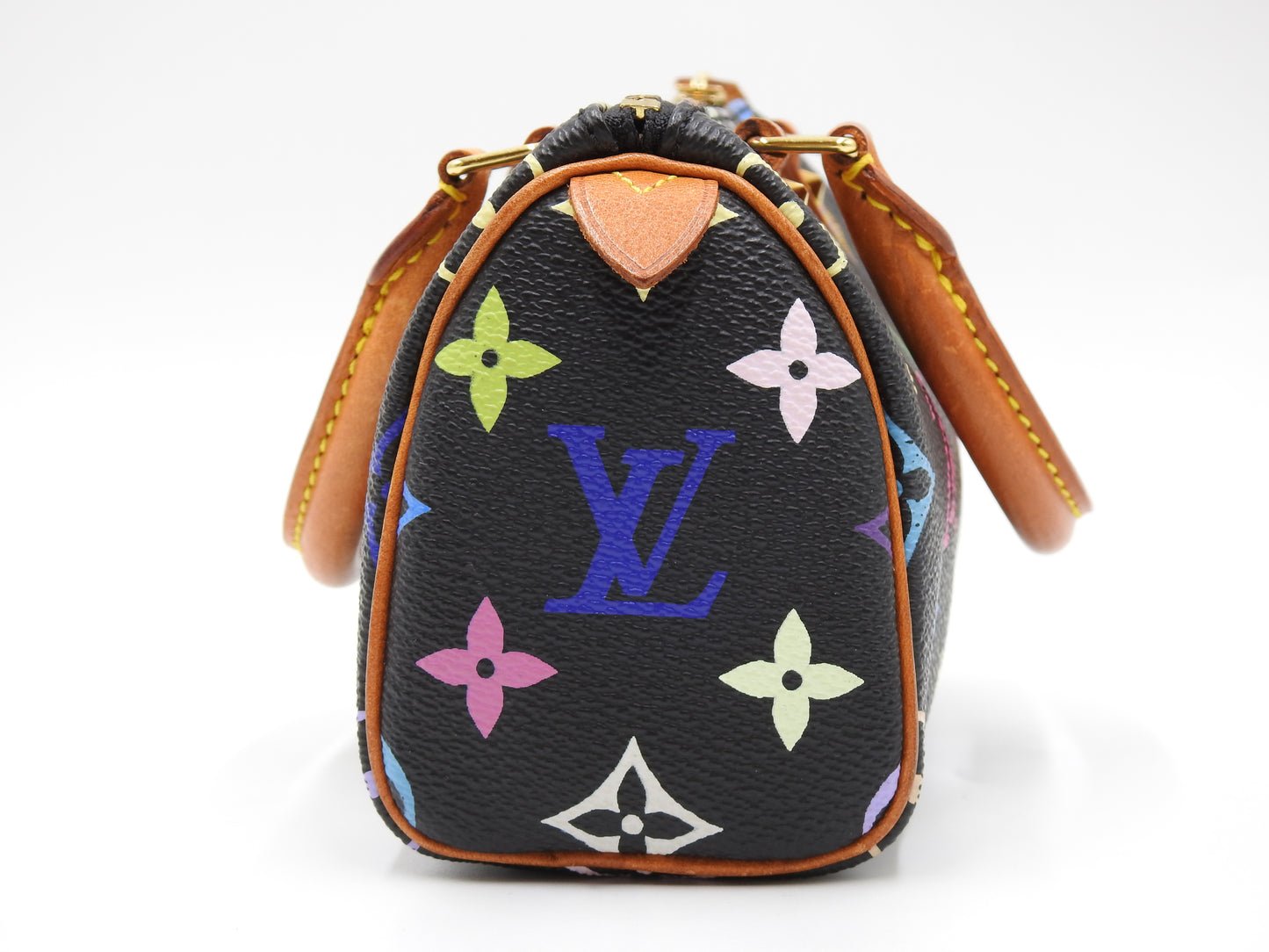LOUIS VUITTON Monogram Mini Speedy Hand Bag Multicolor Noir Black M92644
