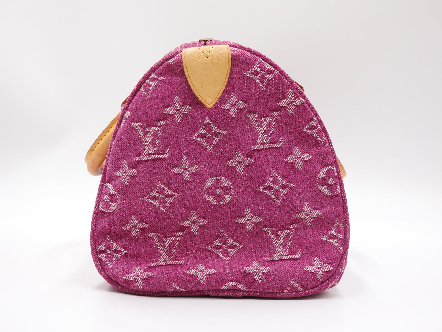 LOUIS VUITTON Monogram Denim Neo Speedy Boston Hand Bag Pink M95214