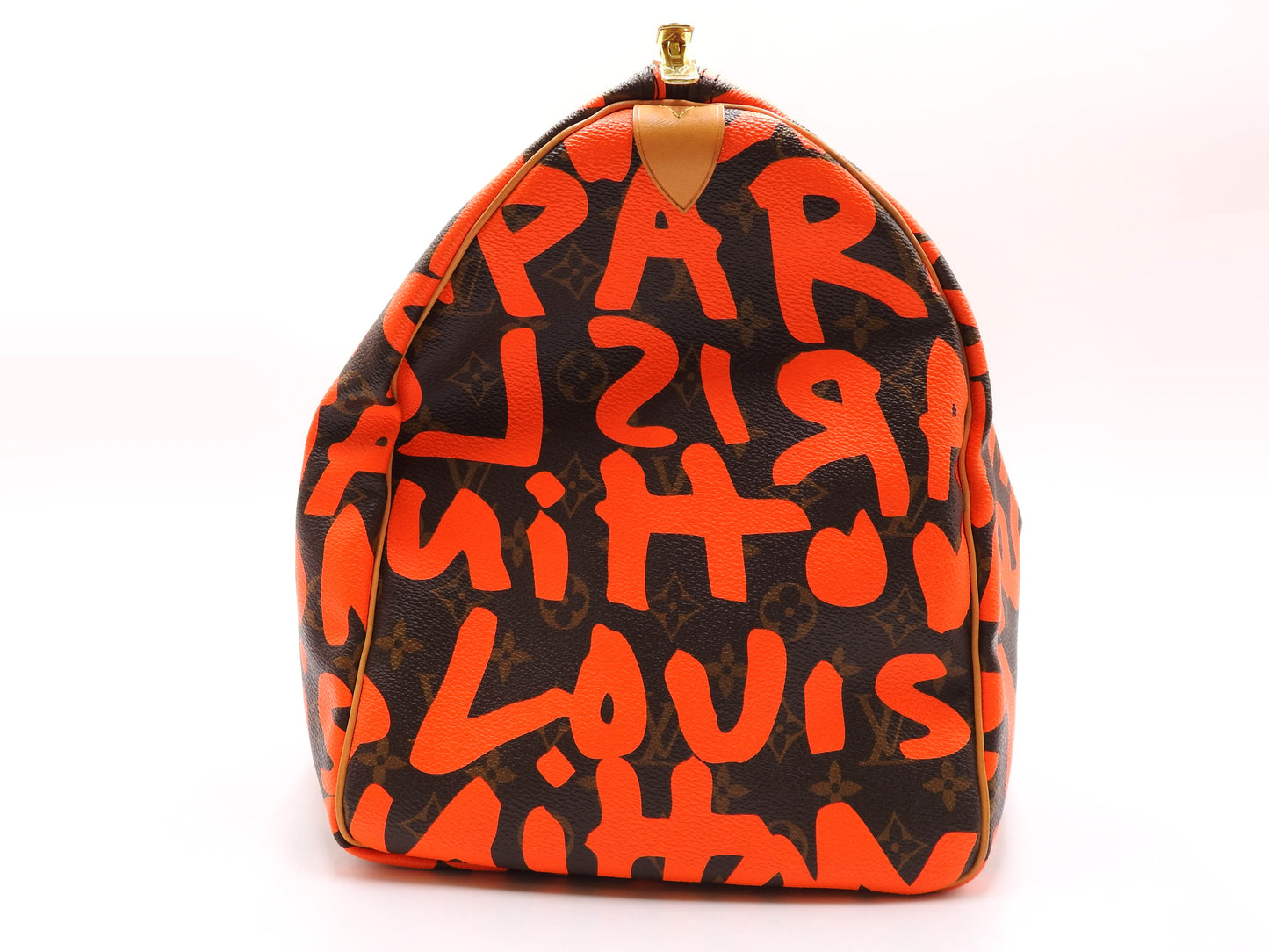 LOUIS VUITTON Monogram Graffiti Keepall 50 Boston Travel Bag Orange M93699