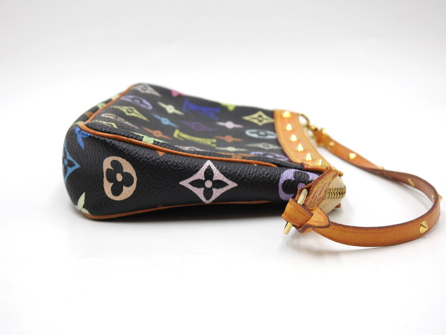 LOUIS VUITTON Pochette Accessories Pouch Monogram Multicolor Black M92648