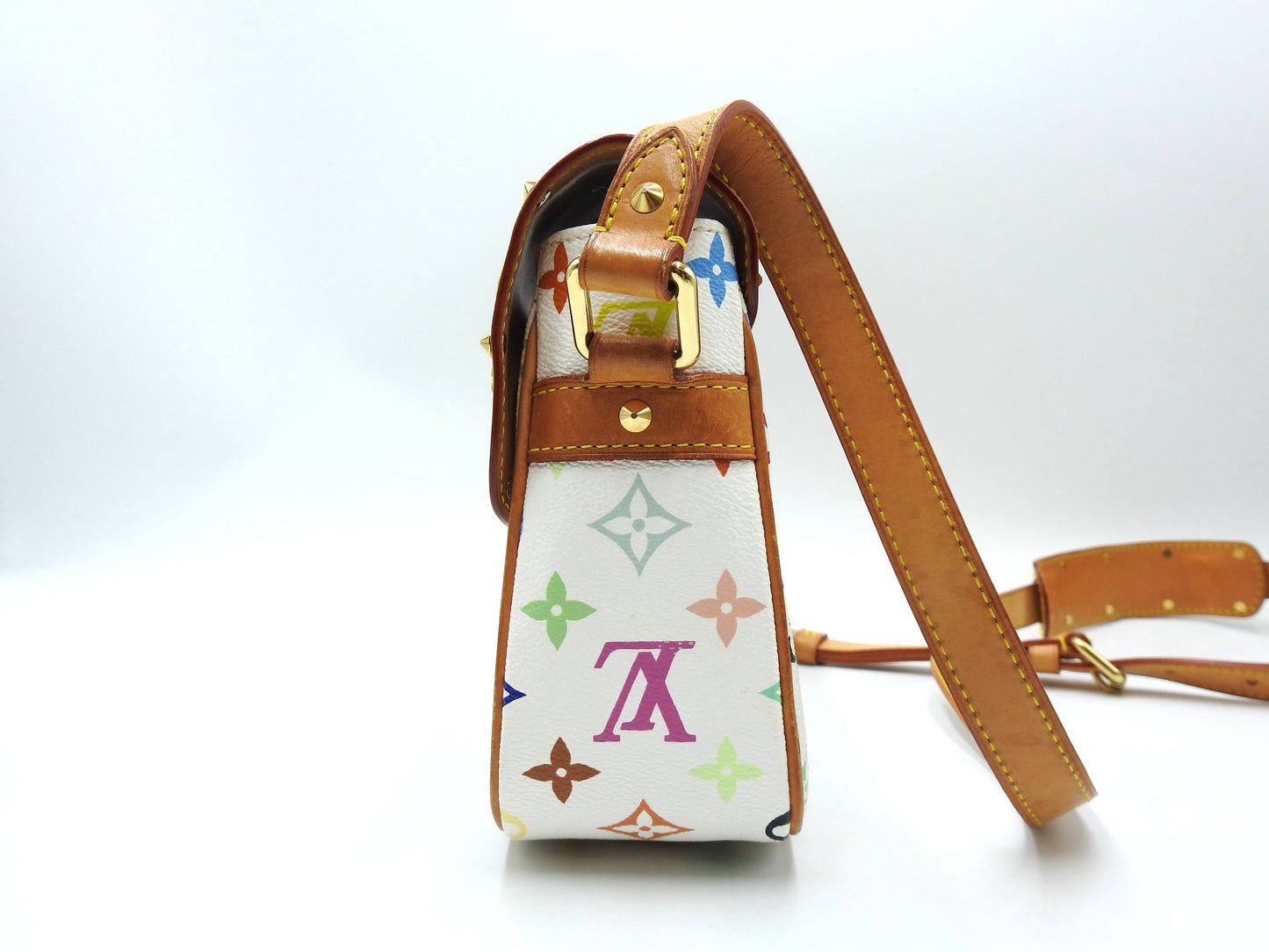 LOUIS VUITTON Sologne Shoulder Bag Monogram Multicolor Bron White M92661