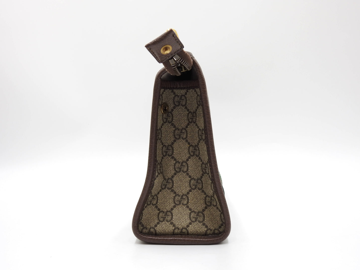 GUCCI Ophidia Web GG Supreme Toiletry Pouch Clutch Bag Beige Brown 598234