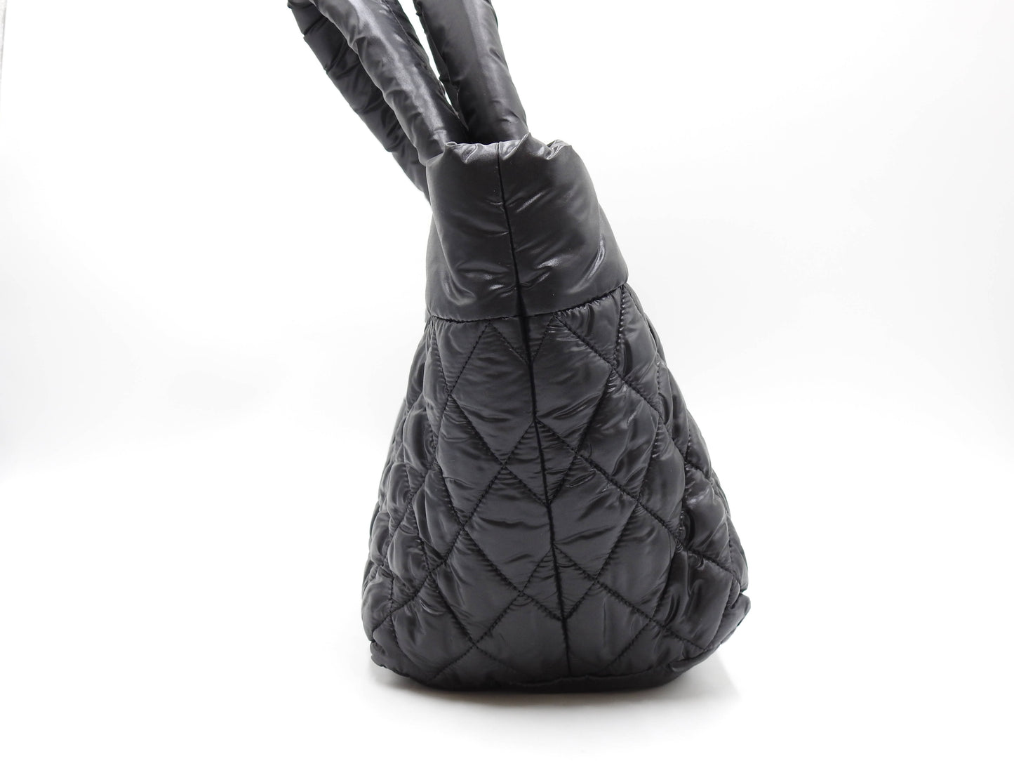 CHANEL Coco Cocoon PM Small Tote Bag Hand Bag Quilting Nylon Black A48610
