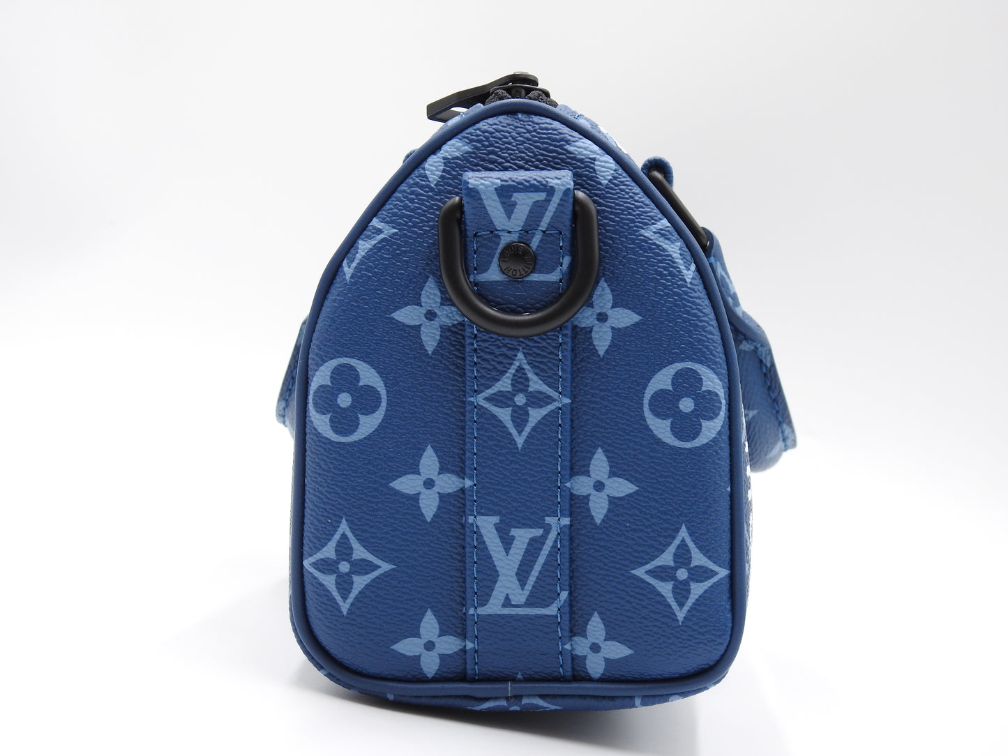 LOUIS VUITTON Monogram Keepall Bandouliere 25 Shoulder Hand Bag Blue M46803