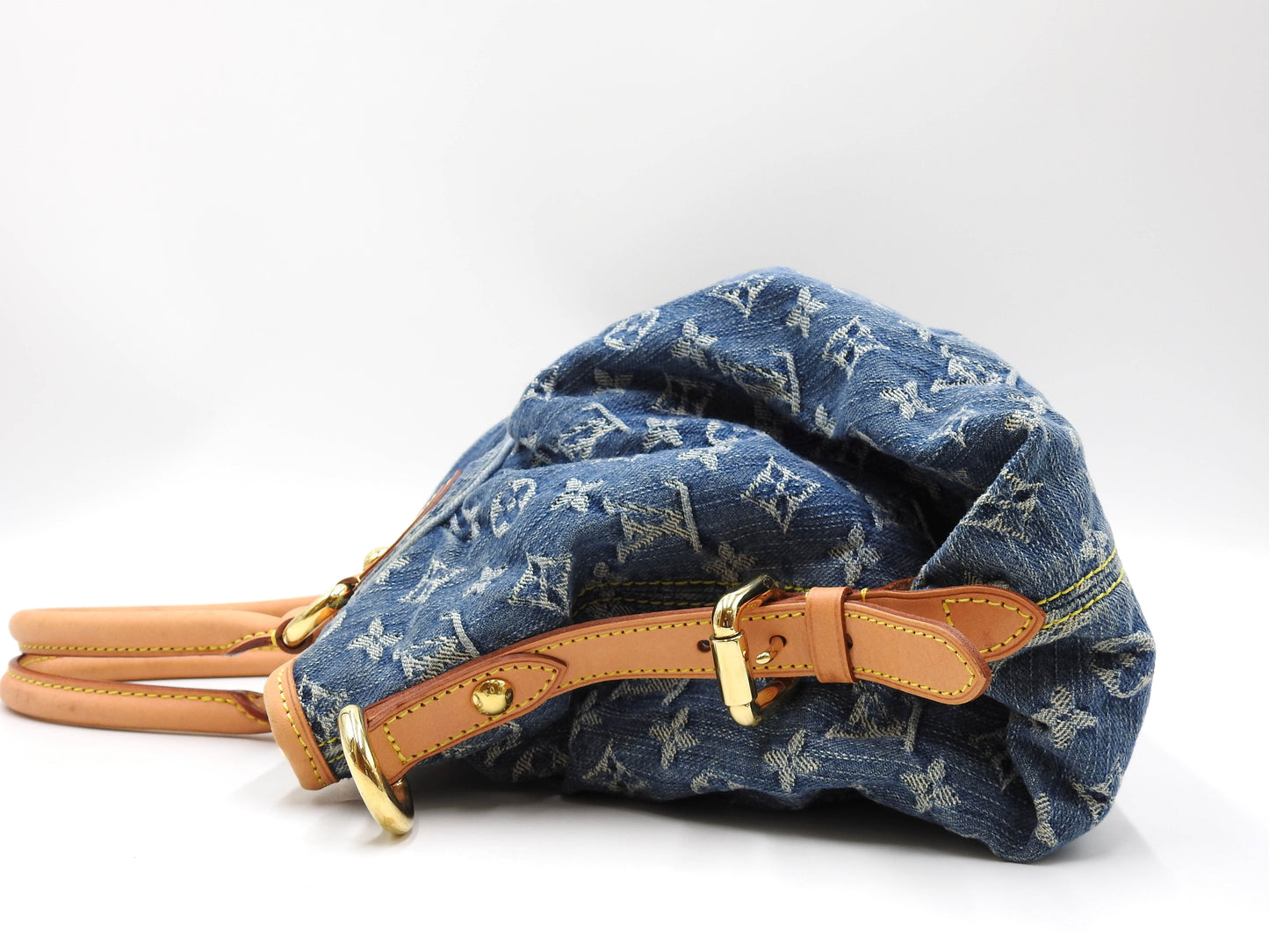 Louis Vuitton Neo Cabby MM Monogram Denim Hand Shoulder Bag Blue M95349