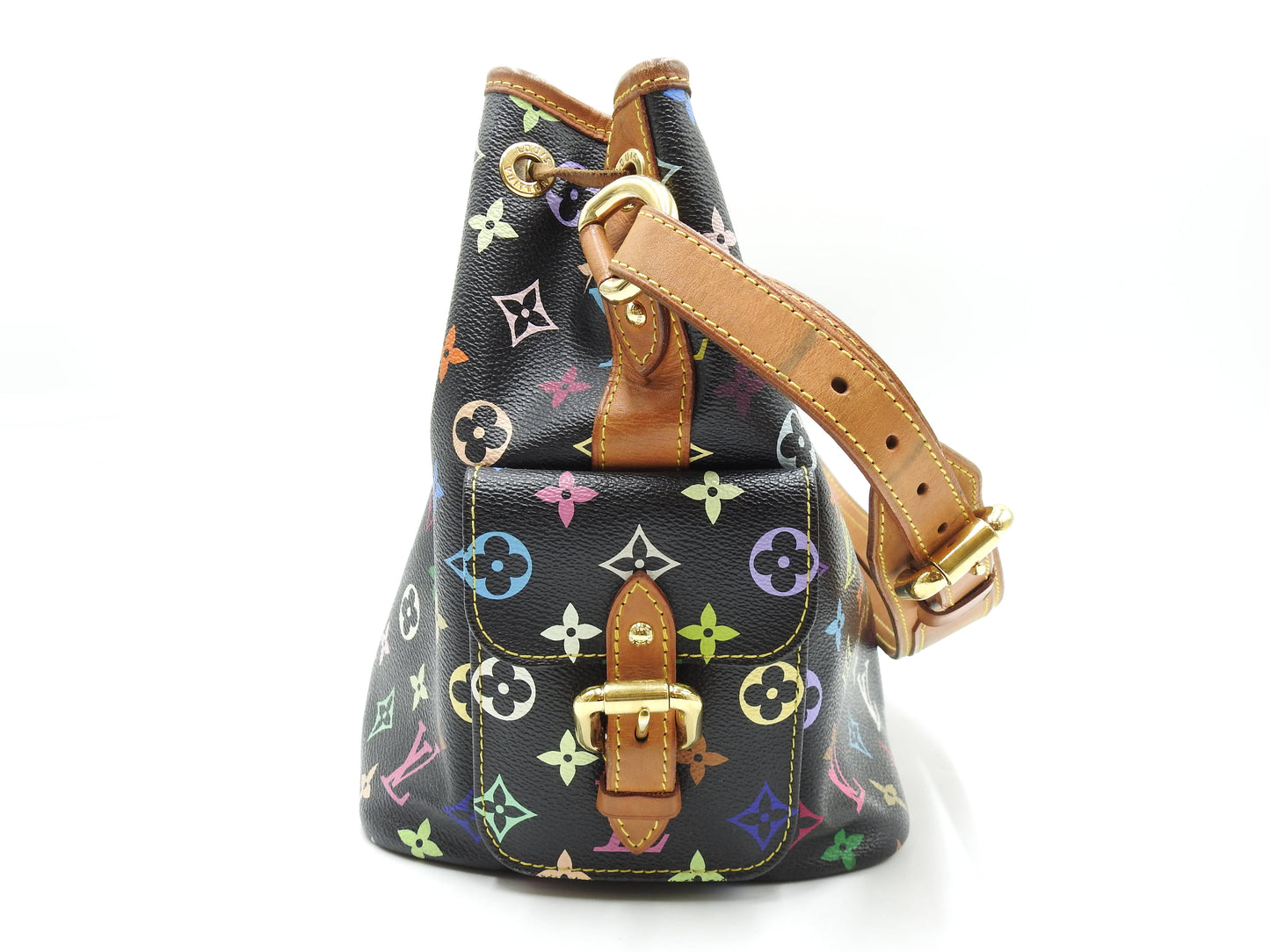 LOUIS VUITTON Petit Noe Shoulder Bag Hand Bag Multicolor Noir Black M42230