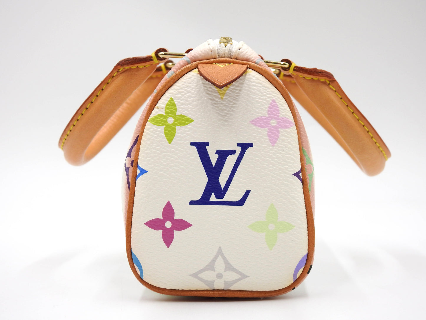 LOUIS VUITTON Monogram Mini Speedy Hand Bag Multicolor Bron White M92645