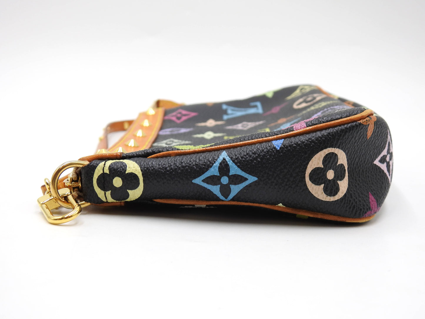 LOUIS VUITTON Pochette Accessories Pouch Monogram Multicolor Black M92648