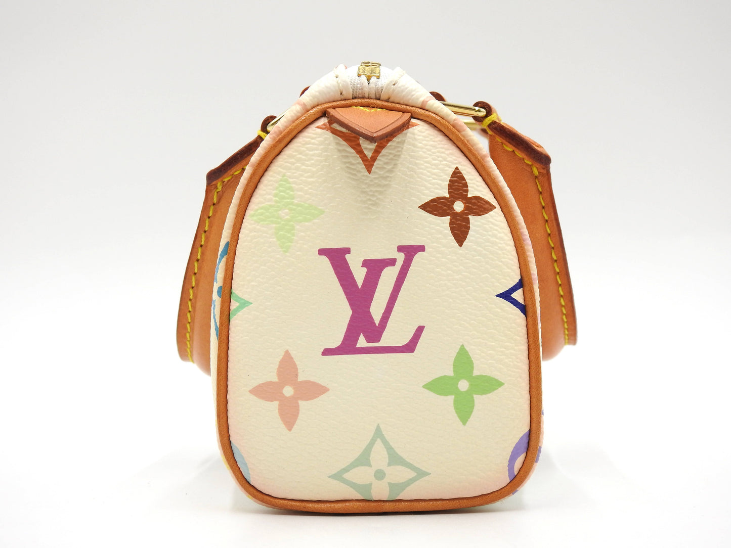 LOUIS VUITTON Monogram Mini Speedy Hand Bag Multicolor Bron White M92645