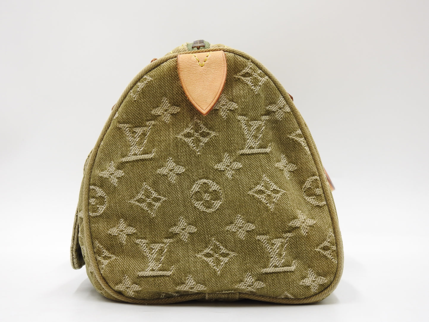 LOUIS VUITTON Monogram Denim Neo Speedy Hand Bag Boston Bag Khaki M95215
