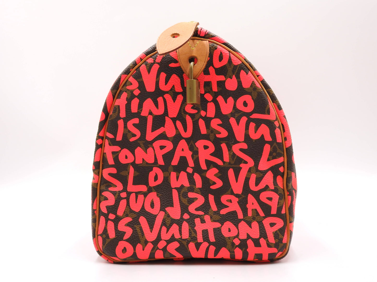 LOUIS VUITTON Monogram Graffiti Speedy 30 Hand Bag Boston Bag M93704 Pink