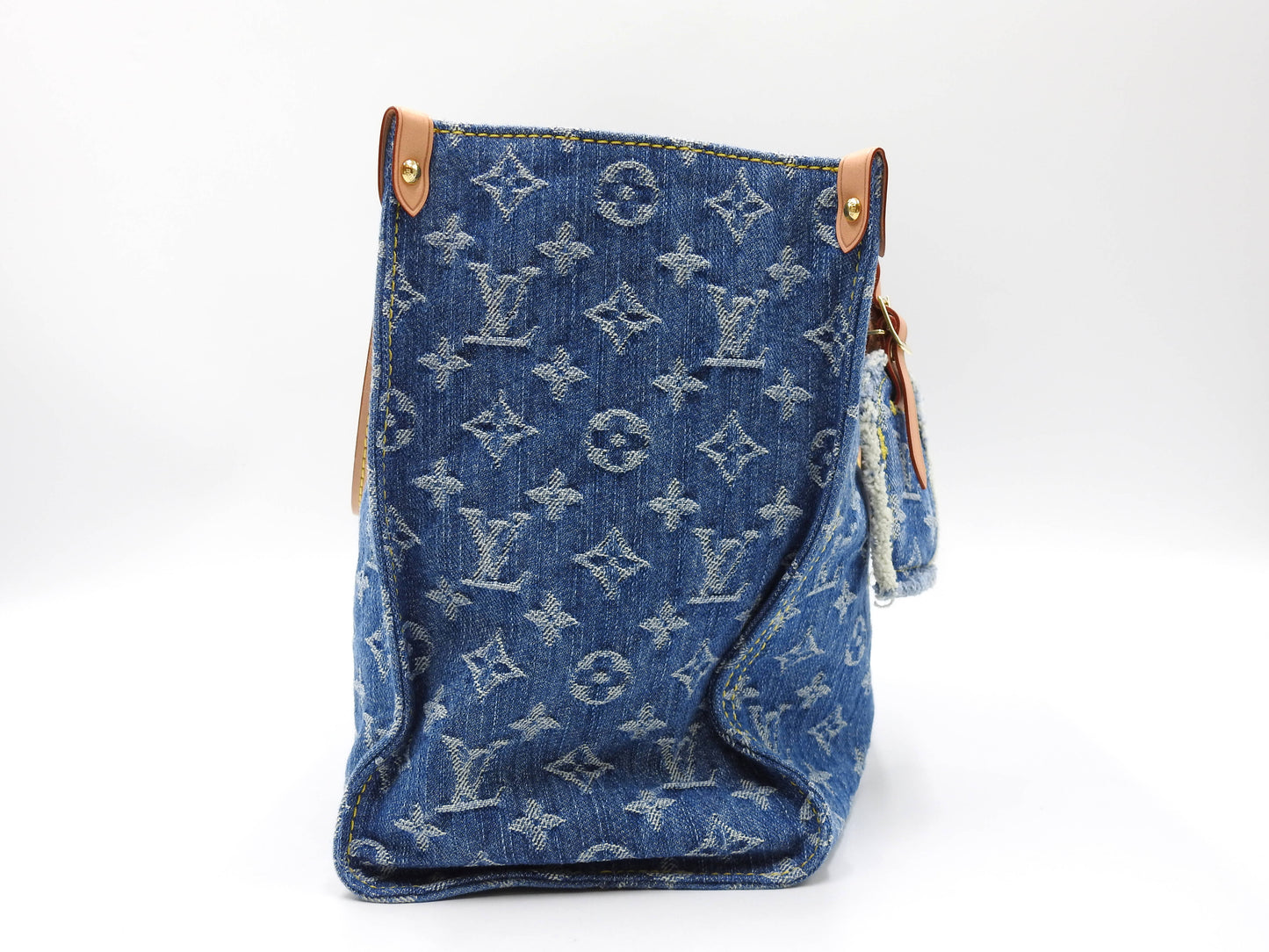 LOUIS VUITTON LV Remix Monogram Denim OnTheGo MM Shoulder Tote Bag M46871