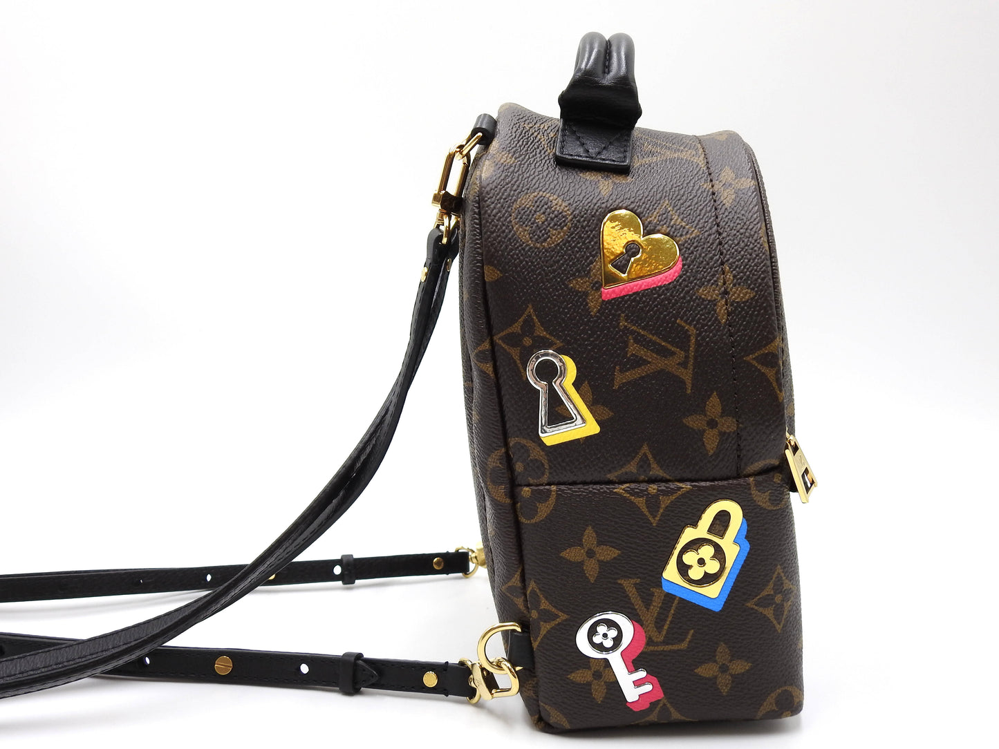 LOUIS VUITTON Love Lock Monogram Palm Springs Backpack Bag Mini M44367