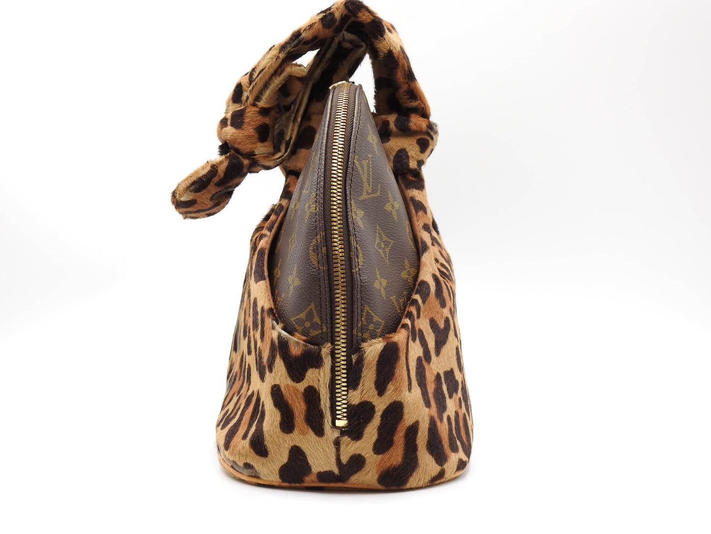 LOUIS VUITTON Alma Azzedine Alaia Monogram Leopard Shoulder Hand Bag M99032