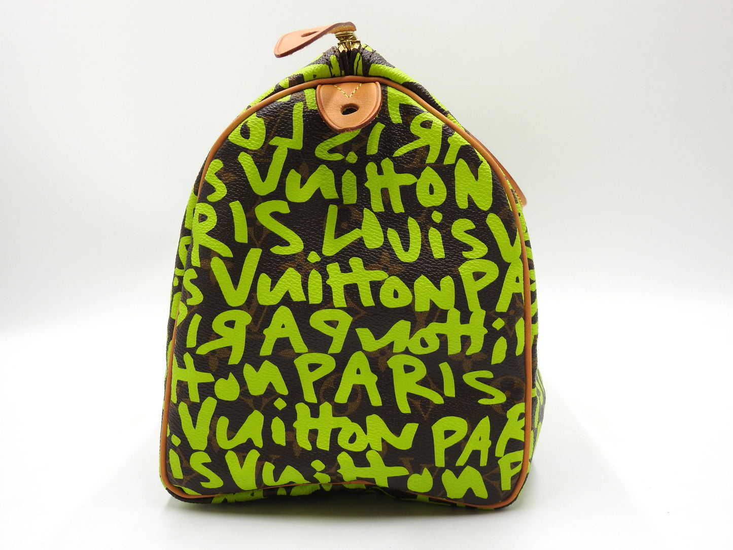 LOUIS VUITTON Monogram Graffiti Speedy 30 Boston Hand Bag Green M93706
