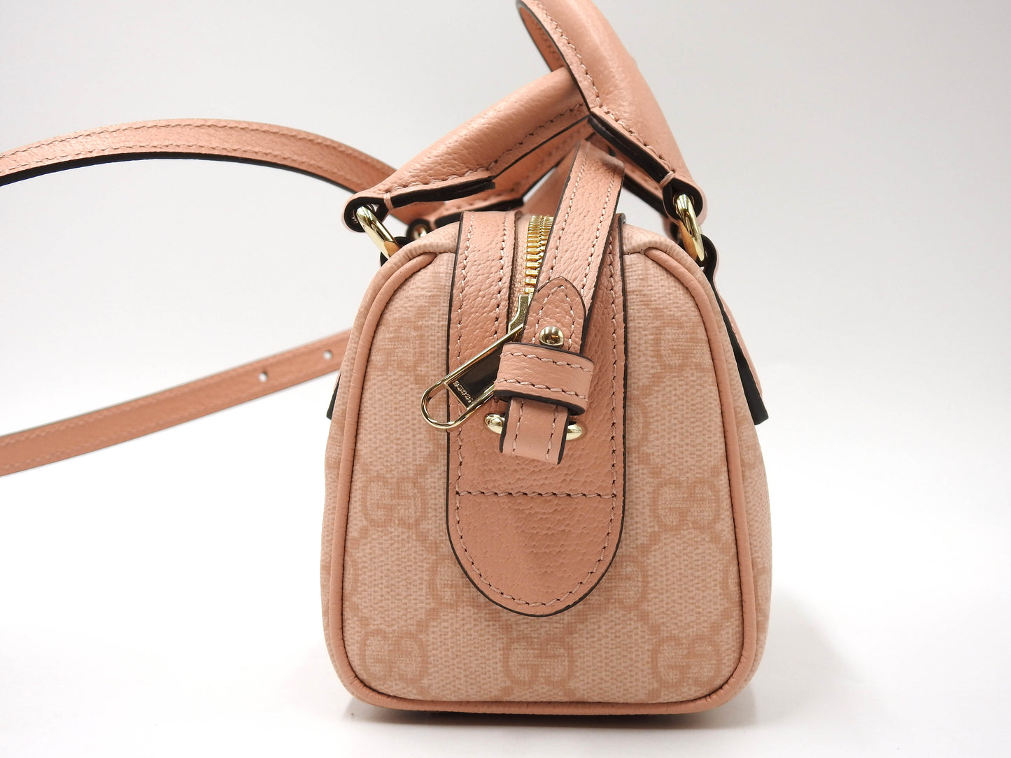 GUCCI GG Ophidia Supreme 2way Shoulder Boston Hand Bag Leather Pink 781490