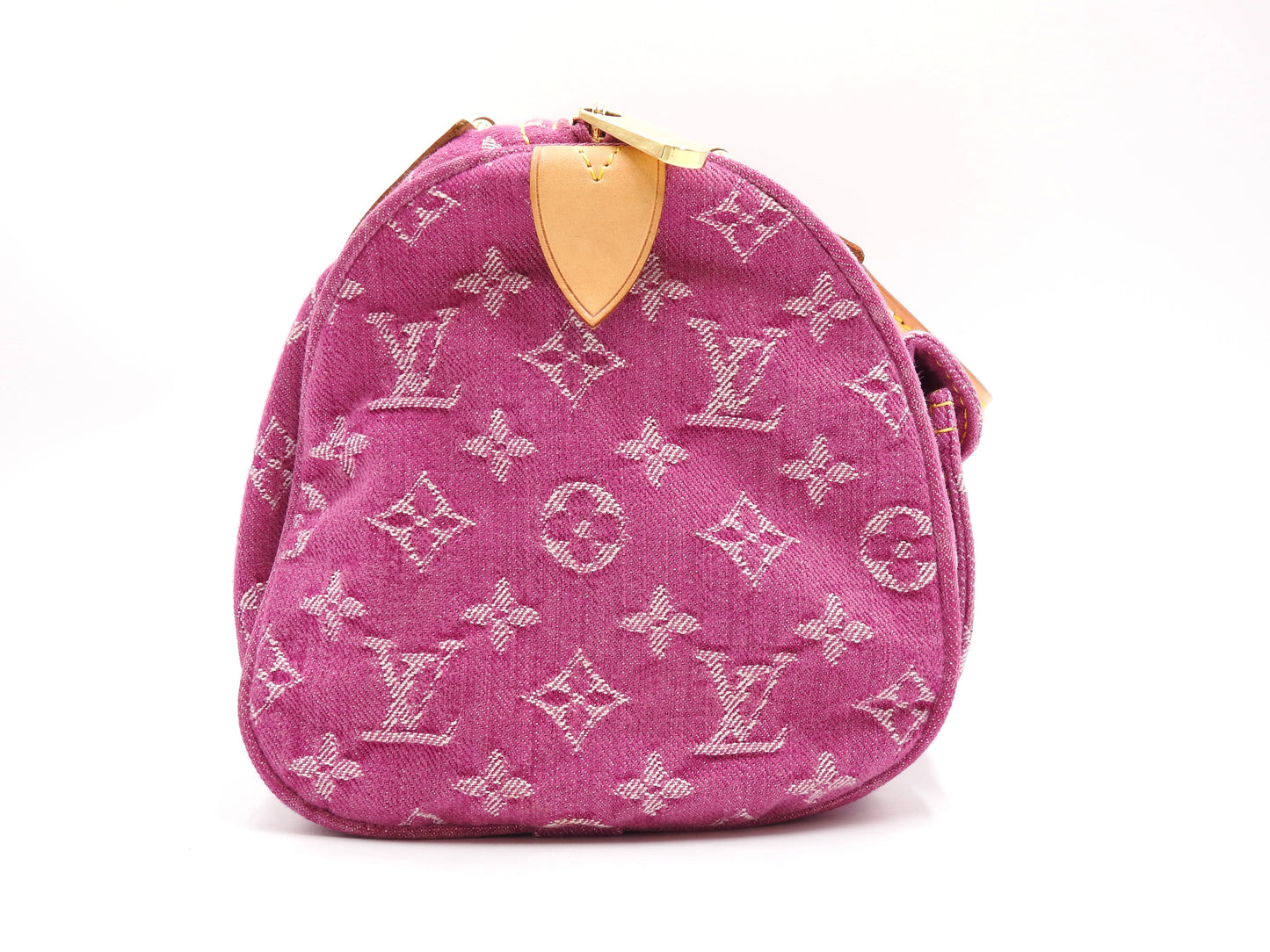 LOUIS VUITTON Monogram Denim Neo Speedy Boston Hand Bag Pink M95214