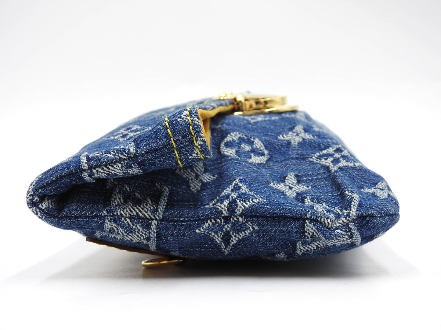 LOUIS VUITTON Monogram Denim Pochette Pratt Clutch Second Bag M95007