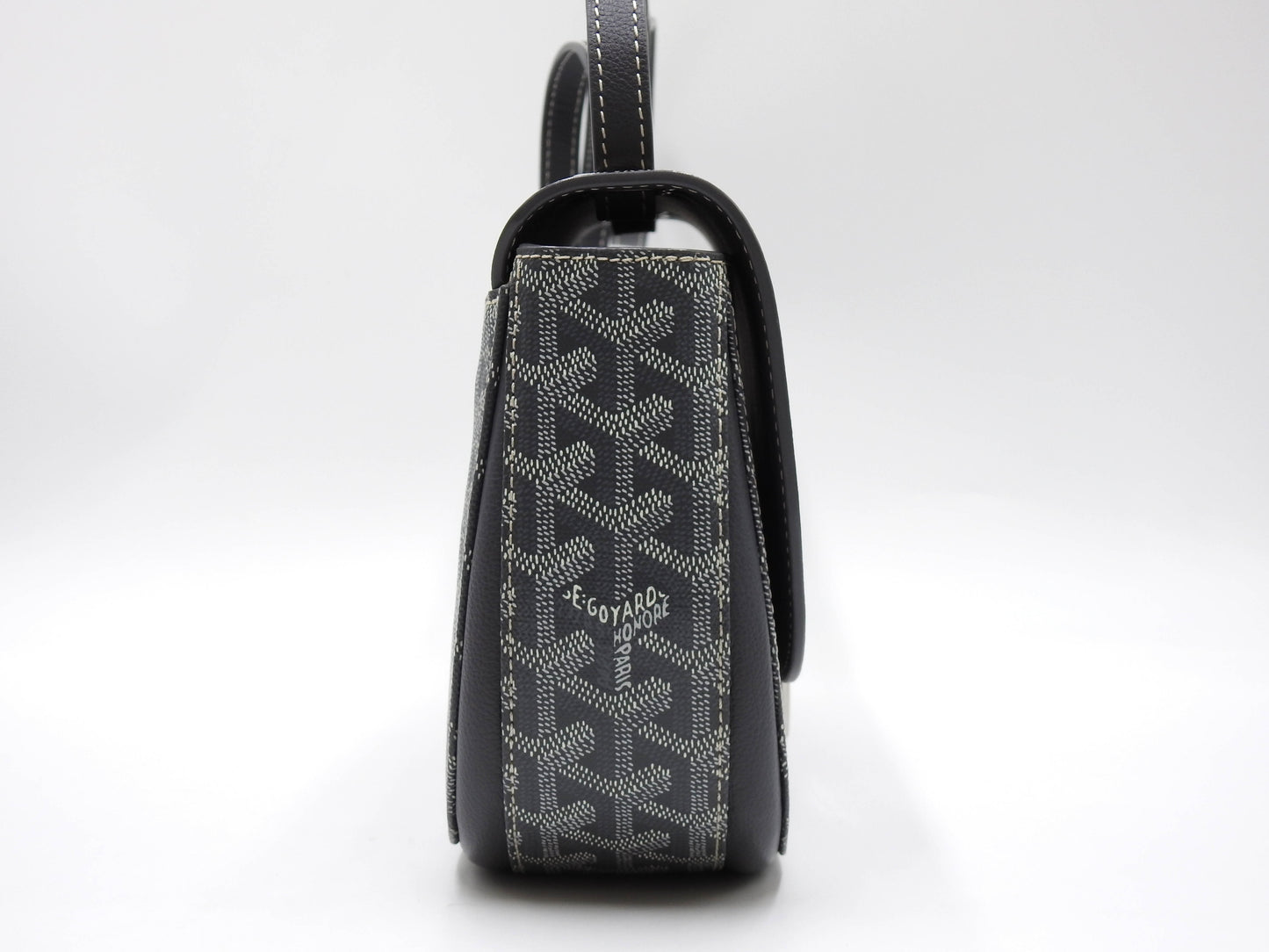 GOYARD Goyardine Sac 233 PM Shoulder Bag PVC Leather Grey Silver