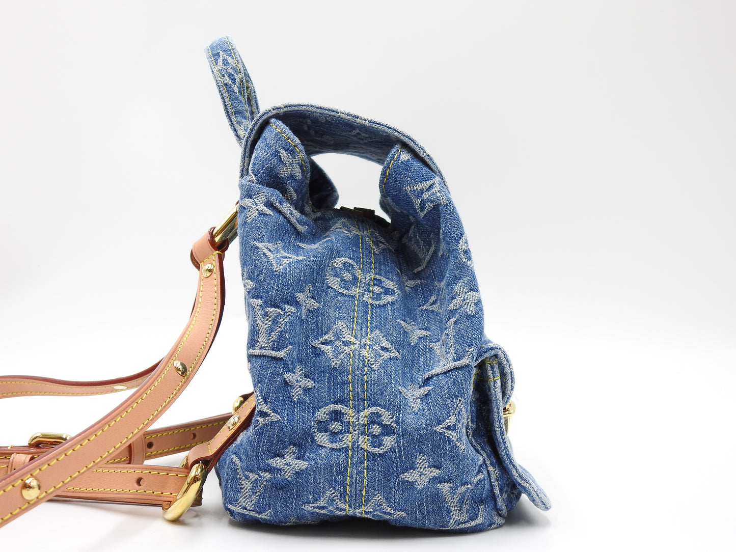 LOUIS VUITTON Venice LV Remix Mini Backpack Bag Monogram Denim M46836