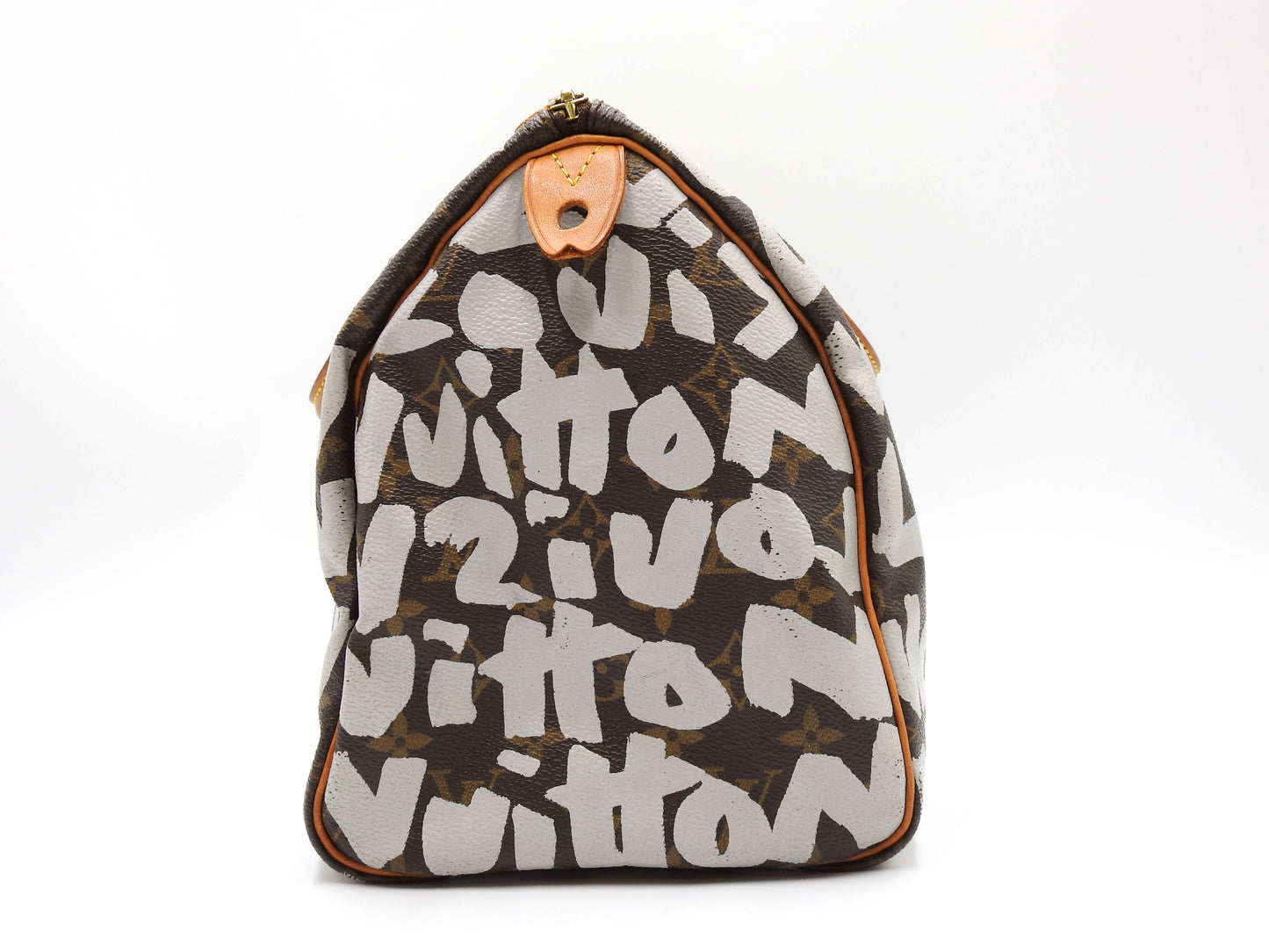 LOUIS VUITTON Monogram Graffiti Speedy 30 Hand Bag Boston Bag White M92195