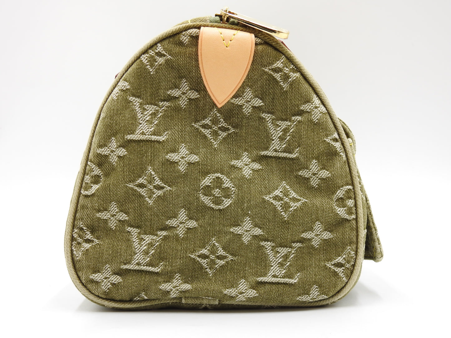 LOUIS VUITTON Monogram Denim Neo Speedy Hand Bag Boston Bag Khaki M95215