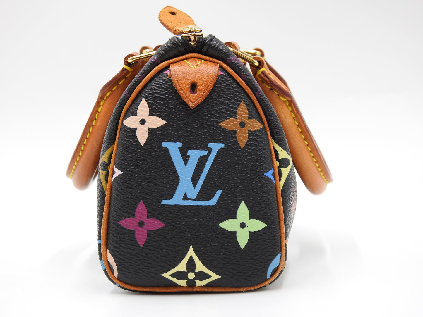 LOUIS VUITTON Monogram Mini Speedy Hand Bag Multicolor Noir Black M92644