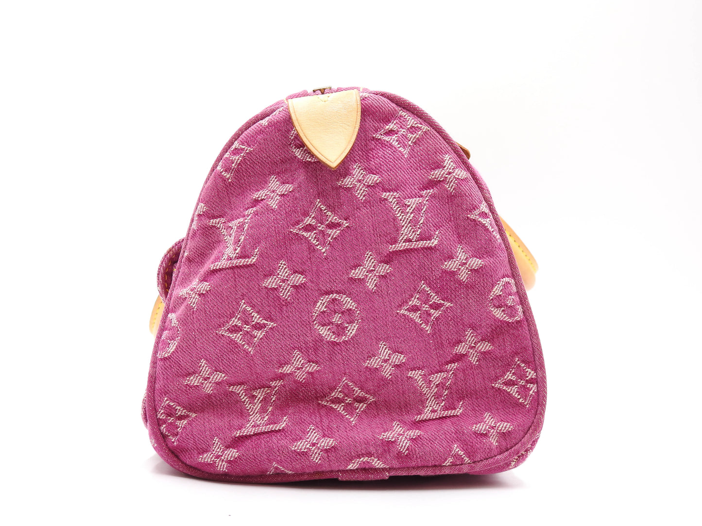 LOUIS VUITTON Monogram Denim Neo Speedy Hand Bag Boston Bag Pink M95214