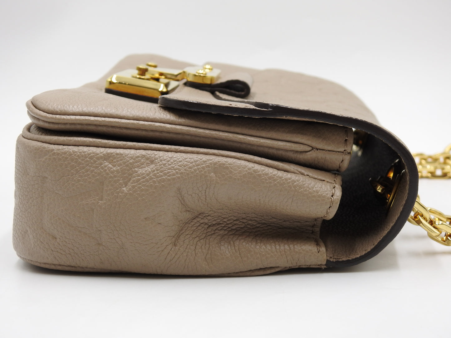 LOUIS VUITTON Monogram Empreinte Marceau Chain Shoulder Bag Dune M46199