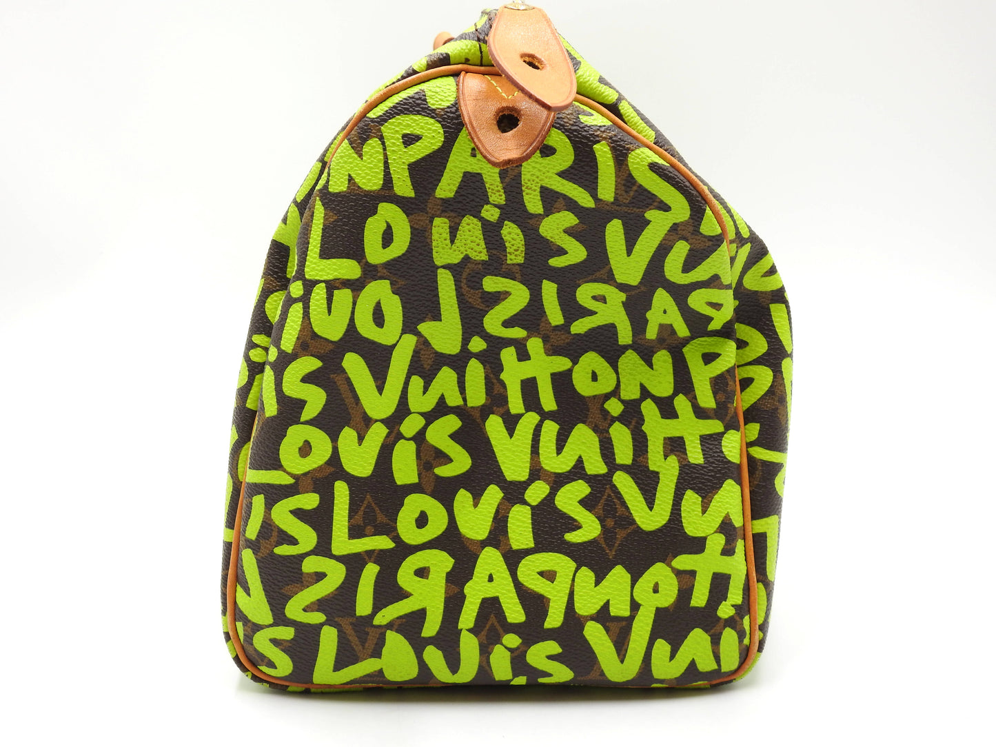 LOUIS VUITTON Monogram Graffiti Speedy 30 Boston Hand Bag Green M93706