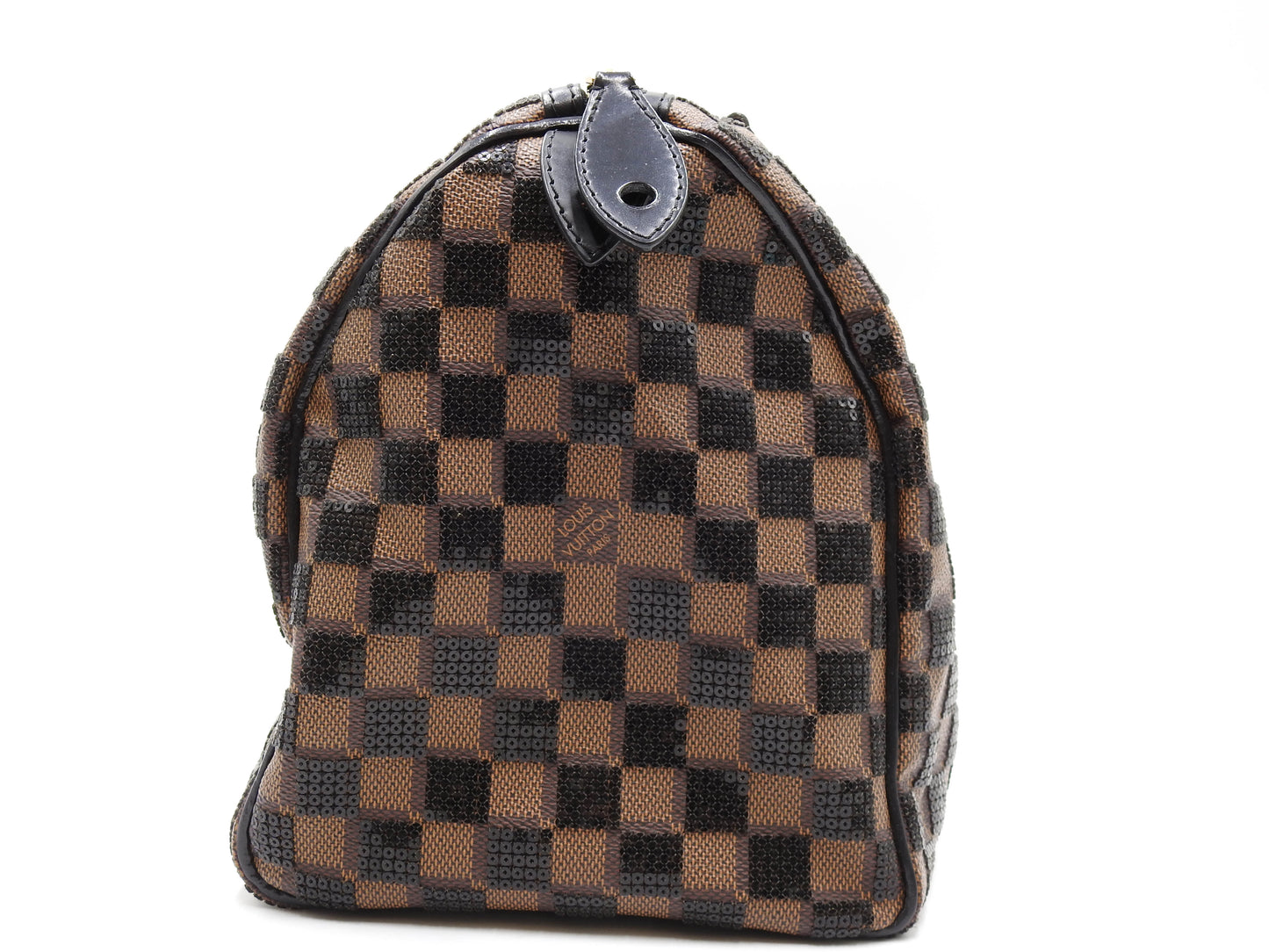 LOUIS VUITTON Damier Paillettes Sequin Speedy 30 Hand Bag Black N41262