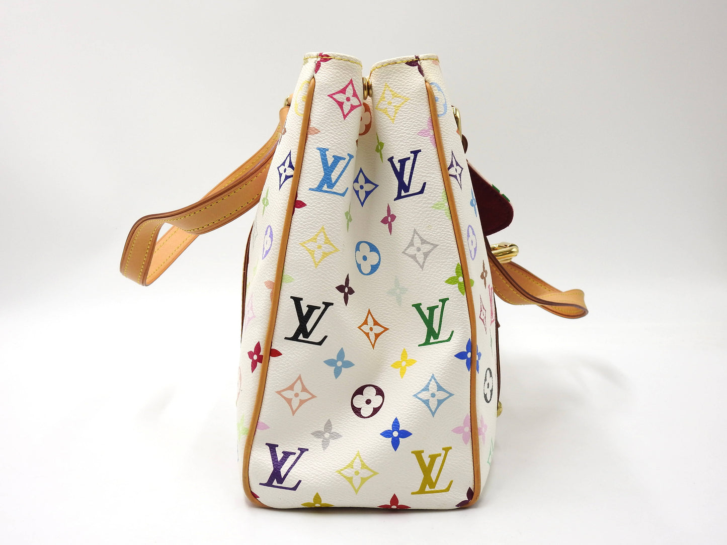 LOUIS VUITTON Aurelia MM Shoulder Tote Bag Multicolor Bron White M40094